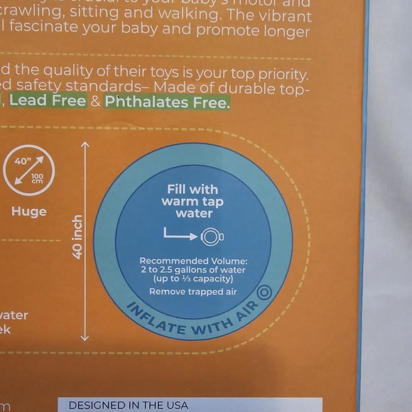 NWOT Tummy Timez Water Filled Activity Mat for Babies - 3 Months+ - Picture 7 of 7